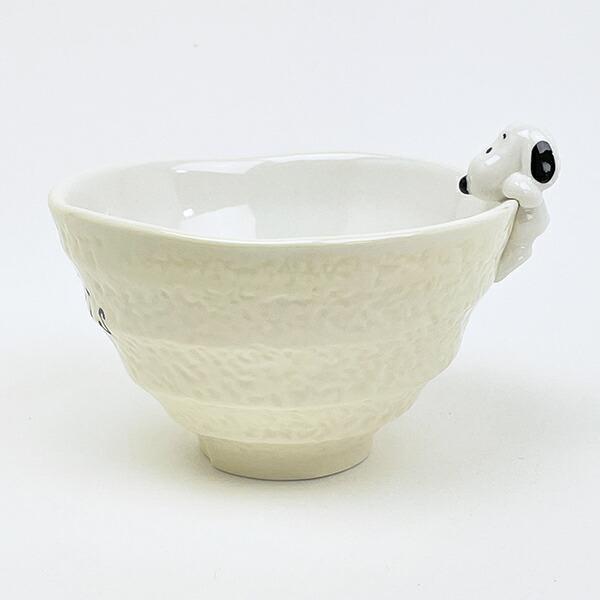 スヌーピー フィギュア付き茶碗 アイボリー 食器 SNOOPY 商品画像4：キャラグッズPERFECT WORLD TOKYO