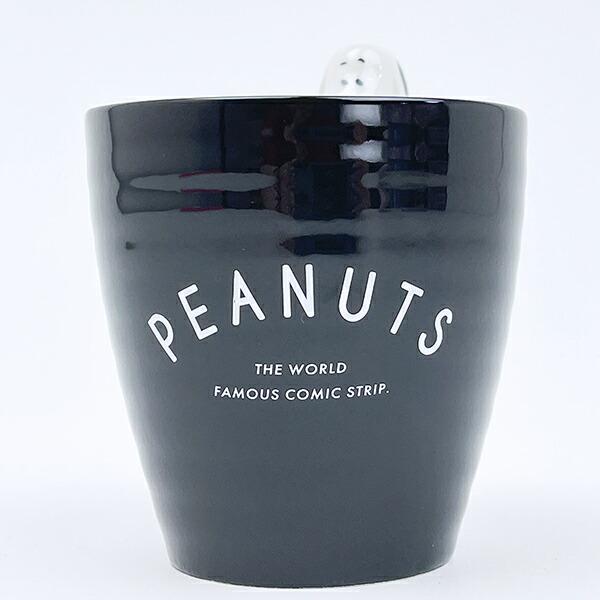 スヌーピー フィギュア付き湯飲み ブラック コップ SNOOPY 商品画像2：キャラグッズPERFECT WORLD TOKYO