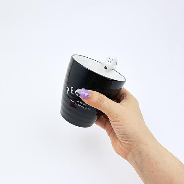 スヌーピー フィギュア付き湯飲み ブラック コップ SNOOPY 商品画像6：キャラグッズPERFECT WORLD TOKYO