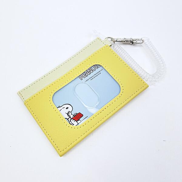 スヌーピー ウッドストック フェイスアップ 刺しゅう シングルパスケース 定期入れ SNOOPY 商品画像3：キャラグッズPERFECT WORLD TOKYO