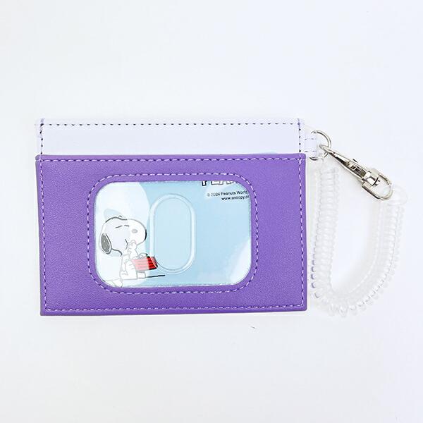 スヌーピー ジョー・クール フェイスアップ 刺しゅう シングルパスケース 定期入れ SNOOPY 商品画像3：キャラグッズPERFECT WORLD TOKYO
