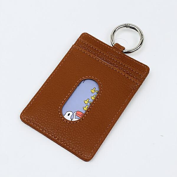 スヌーピー シングルパスケース エンボス ブラウン SNOOPY 商品画像3：キャラグッズPERFECT WORLD TOKYO