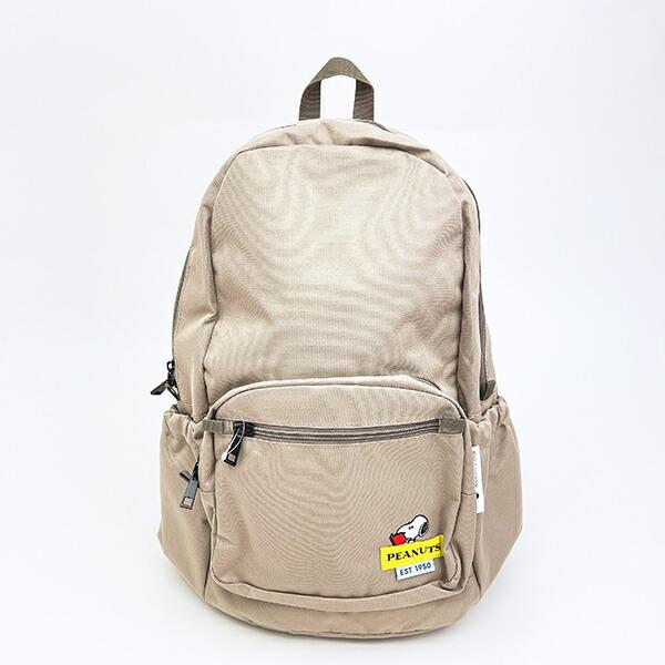 スヌーピー スマートデイパック リュック バッグ ベージュ RE-PET SNOOPY 商品画像2：キャラグッズPERFECT WORLD TOKYO
