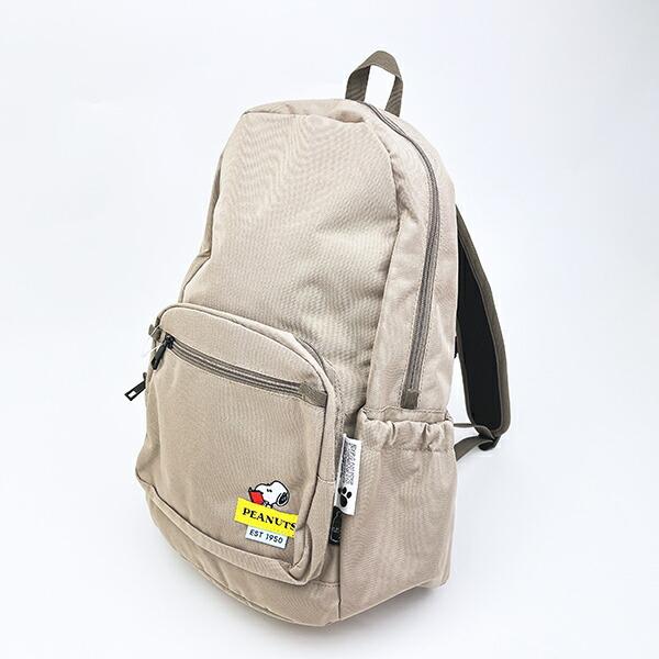 スヌーピー スマートデイパック リュック バッグ ベージュ RE-PET SNOOPY