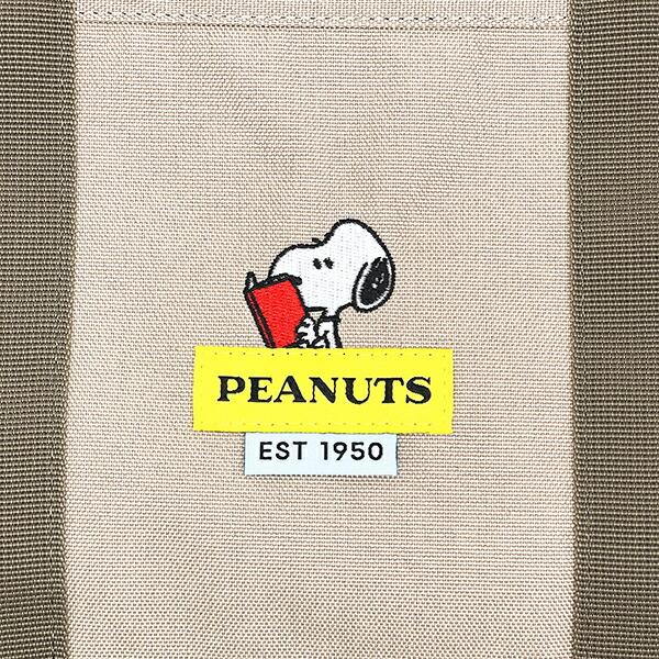 スヌーピー ドラムショルダーバッグ ベージュ RE-PET SNOOPY 商品画像2：キャラグッズPERFECT WORLD TOKYO