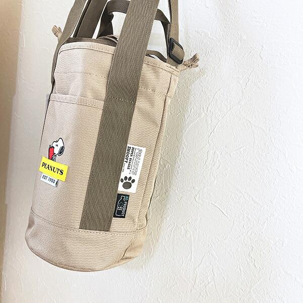 スヌーピー ドラムショルダーバッグ ベージュ RE-PET SNOOPY 商品画像8：キャラグッズPERFECT WORLD TOKYO