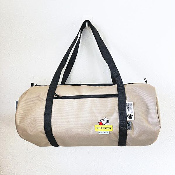 スヌーピー ロールボストンバッグ ベージュ RE-PET SNOOPY