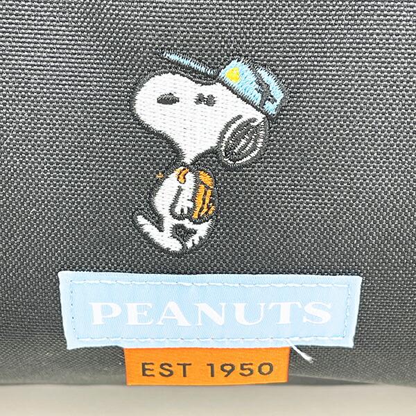 スヌーピー ショルダー付きロールボストンバッグ ブラック 2WAY RE-PET SNOOPY 商品画像3：キャラグッズPERFECT WORLD TOKYO