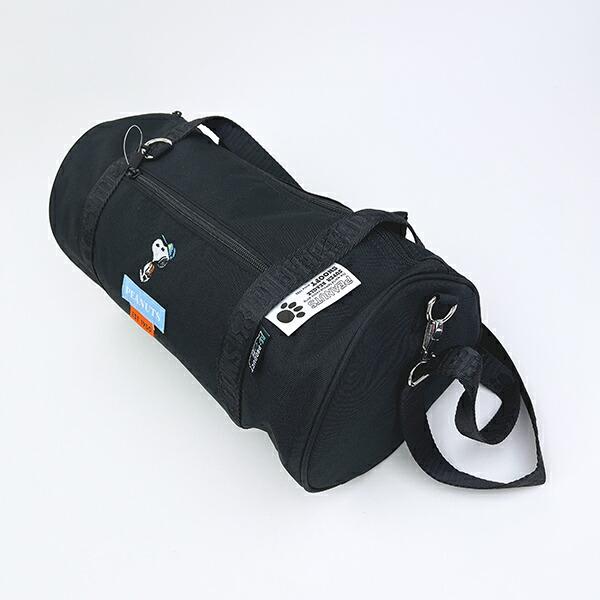 スヌーピー ショルダー付きロールボストンバッグ ブラック 2WAY RE-PET SNOOPY 商品画像5：キャラグッズPERFECT WORLD TOKYO