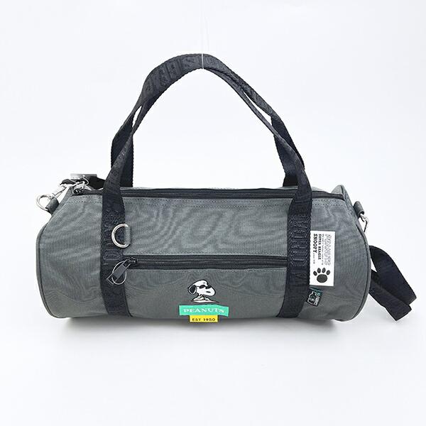 スヌーピー ジョー・クール ショルダー付きロールボストンバッグ グレー 2WAY RE-PET SNOOPY 商品画像2：キャラグッズPERFECT WORLD TOKYO