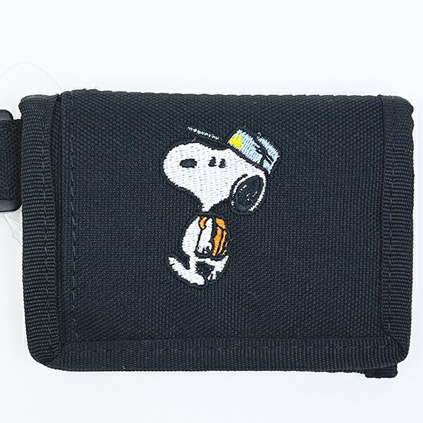 スヌーピー 二つ折りコインポーチ ブラック SNOOPY 商品画像2：キャラグッズPERFECT WORLD TOKYO