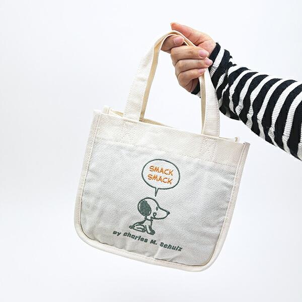 スヌーピー 刺しゅうミニトートバッグ SMACK SNOOPY 商品画像5：キャラグッズPERFECT WORLD TOKYO