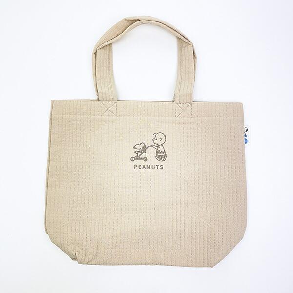 スヌーピー チャーリーブラウン トートバッグ ベージュ SNOOPY