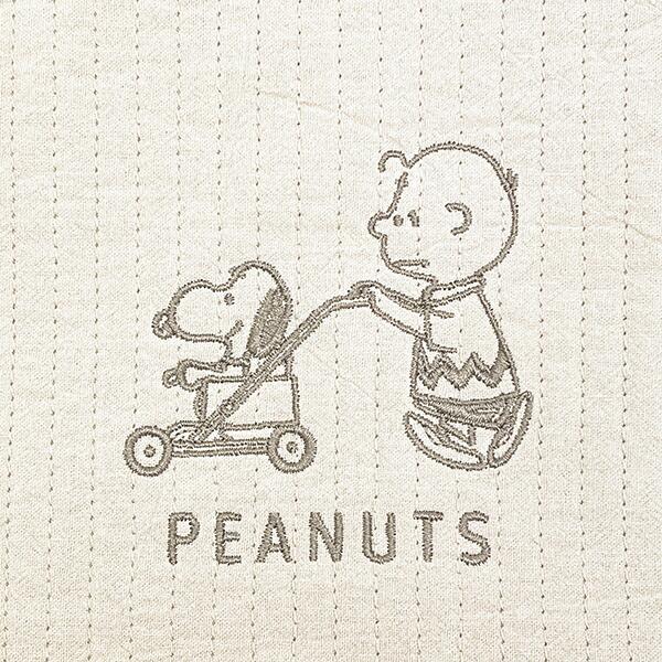 スヌーピー メッシュ付き巾着 ベージュ カート ポーチ SNOOPY 商品画像2：キャラグッズPERFECT WORLD TOKYO