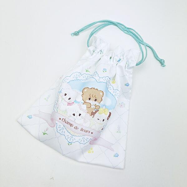 mikko illustrations ミッコ 巾着(M) ホワイト 日本製 商品画像4：キャラグッズPERFECT WORLD TOKYO