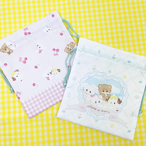 mikko illustrations ミッコ 巾着(M) ホワイト 日本製 商品画像5：キャラグッズPERFECT WORLD TOKYO