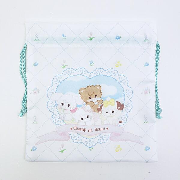 mikko illustrations ミッコ 巾着(M) ホワイト 日本製
