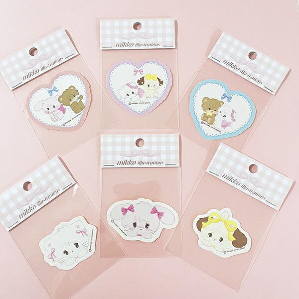 mikko illustrations ミッコ キャミー&ラテ ダイカットステッカー 文具 日本製 商品画像3：キャラグッズPERFECT WORLD TOKYO