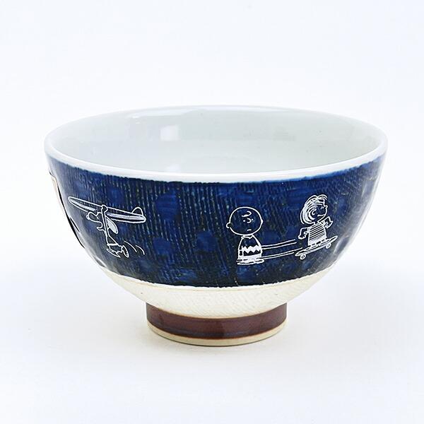 スヌーピー 茶碗 波佐見焼 藍色 食器 日本製 SNOOPY 商品画像3：キャラグッズPERFECT WORLD TOKYO