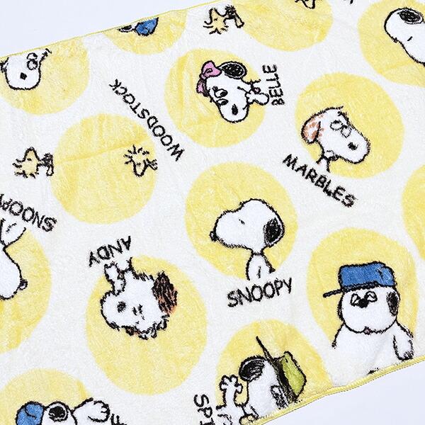 スヌーピー サークルブラザー クイックドライビッグフェイスタオル (イエロー) SNOOPY 商品画像2：キャラグッズPERFECT WORLD TOKYO