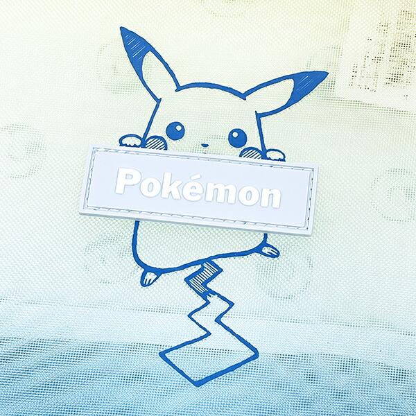 ポケットモンスター ピカチュウ グラデーション メッシュトートバッグ (ブルー) ポケモン 商品画像2：キャラグッズPERFECT WORLD TOKYO