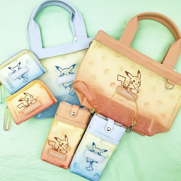ポケットモンスター ピカチュウ グラデーション メッシュトートバッグ (ブルー) ポケモン 商品画像6：キャラグッズPERFECT WORLD TOKYO