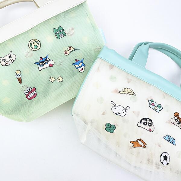 クレヨンしんちゃん メッシュトートバッグ (アイボリー) 商品画像7：キャラグッズPERFECT WORLD TOKYO