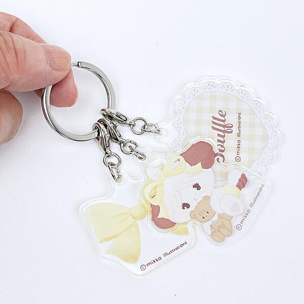 mikko illustrations ミッコ スフレ 3連アクリルキーホルダー 日本製 商品画像3：キャラグッズPERFECT WORLD TOKYO