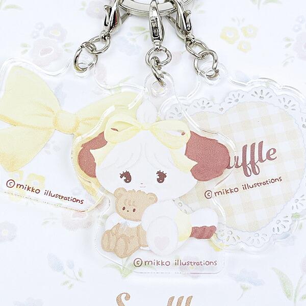 mikko illustrations ミッコ スフレ 3連アクリルキーホルダー 日本製 商品画像4：キャラグッズPERFECT WORLD TOKYO