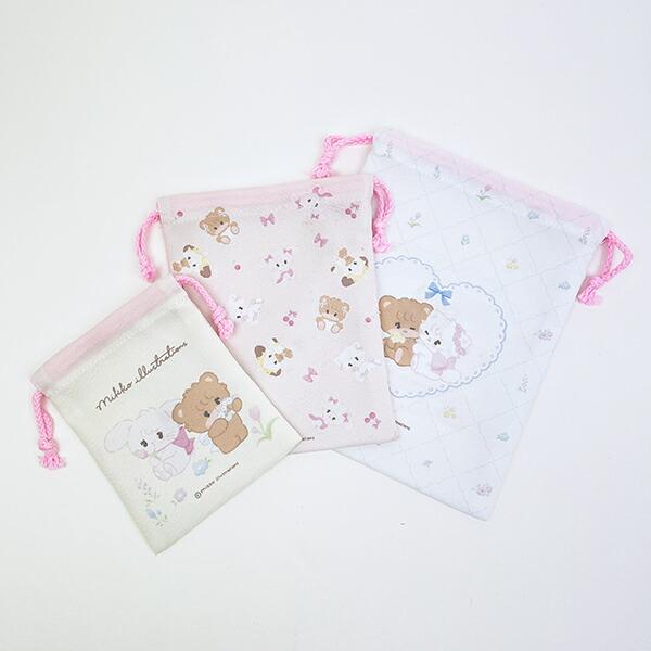 mikko illustrations ミッコ 3P巾着 商品画像2：キャラグッズPERFECT WORLD TOKYO