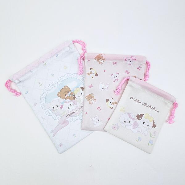 mikko illustrations ミッコ 3P巾着