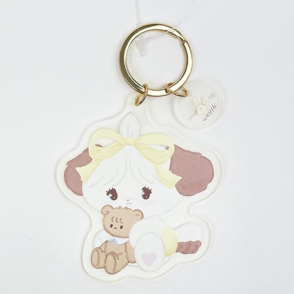mikko illustrations ミッコ スフレ アクリル染色キーホルダー