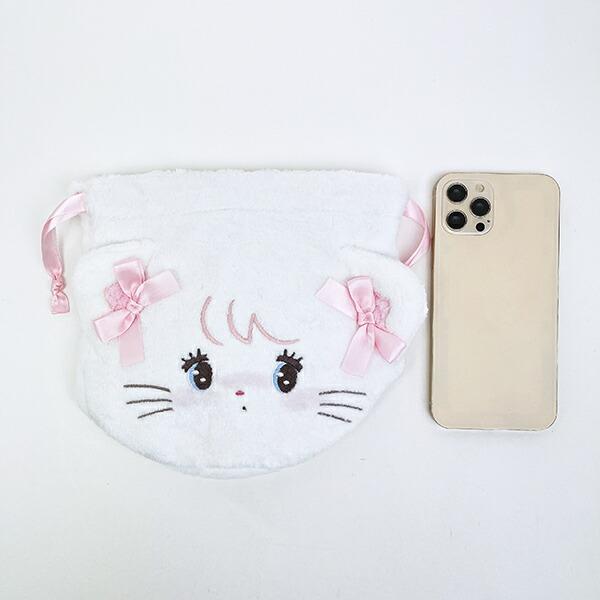 mikko llustrations ミッコ ムース フェイス巾着 商品画像5：キャラグッズPERFECT WORLD TOKYO