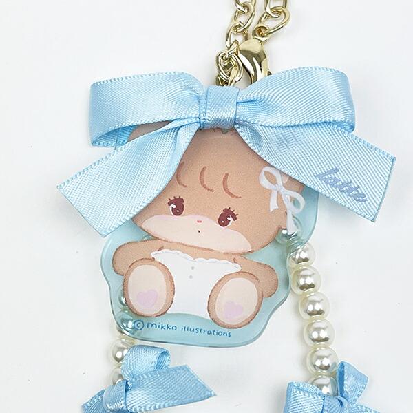 mikko illustrations ミッコ ラテ アクリルキーホルダー (ブルー) 商品画像2：キャラグッズPERFECT WORLD TOKYO