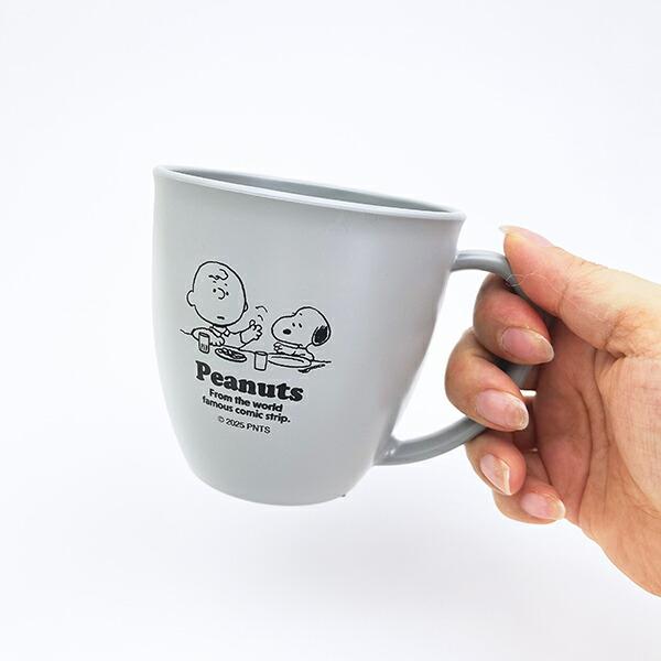 スヌーピー チャーリーブラウン マグカップ(L) (グレー) パステルカラー樹脂食器 コップ SNOOPY 商品画像4：キャラグッズPERFECT WORLD TOKYO