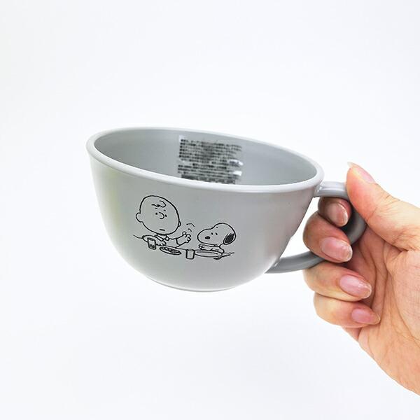スヌーピー チャーリーブラウン スープカップ (グレー) パステルカラー樹脂食器 コップ SNOOPY 商品画像4：キャラグッズPERFECT WORLD TOKYO