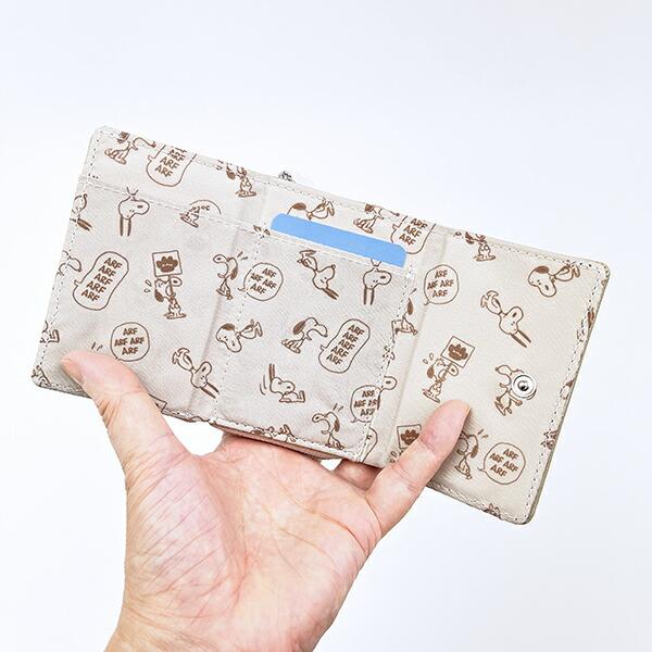 スヌーピー ウッドストック コンパクト三つ折財布 ベージュ SNOOPY 商品画像6：キャラグッズPERFECT WORLD TOKYO