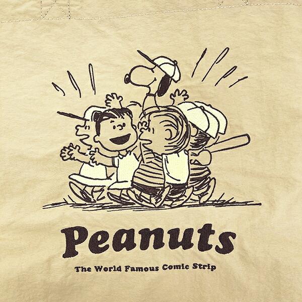 スヌーピー チャーリーブラウン トートバッグ (ベージュ) ベースボールシリーズ SNOOPY 商品画像2：キャラグッズPERFECT WORLD TOKYO