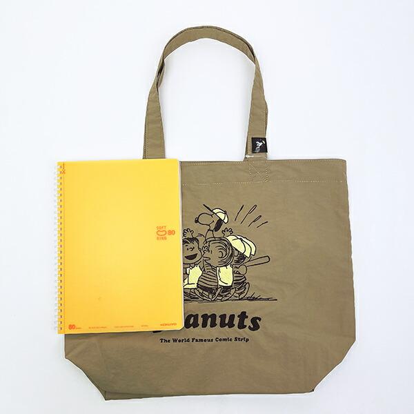 スヌーピー チャーリーブラウン トートバッグ (ベージュ) ベースボールシリーズ SNOOPY 商品画像3：キャラグッズPERFECT WORLD TOKYO