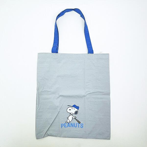 スヌーピー BASEBALL エコバッグ グレー SNOOPY