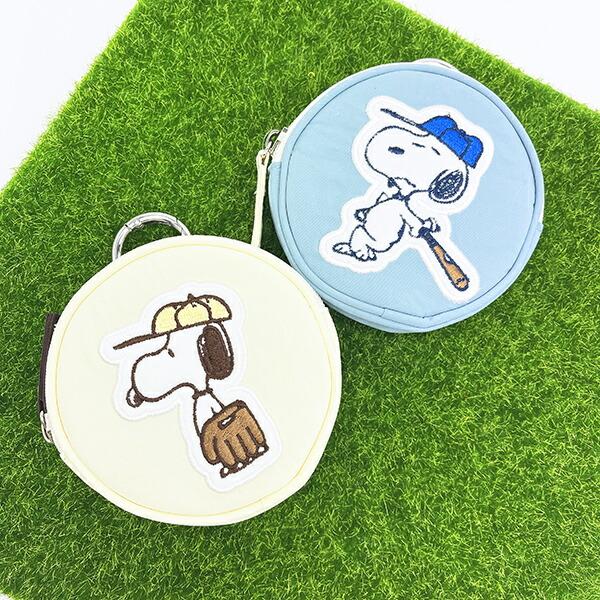 スヌーピー サークルポーチ グレー ベースボール SNOOPY 商品画像6：キャラグッズPERFECT WORLD TOKYO