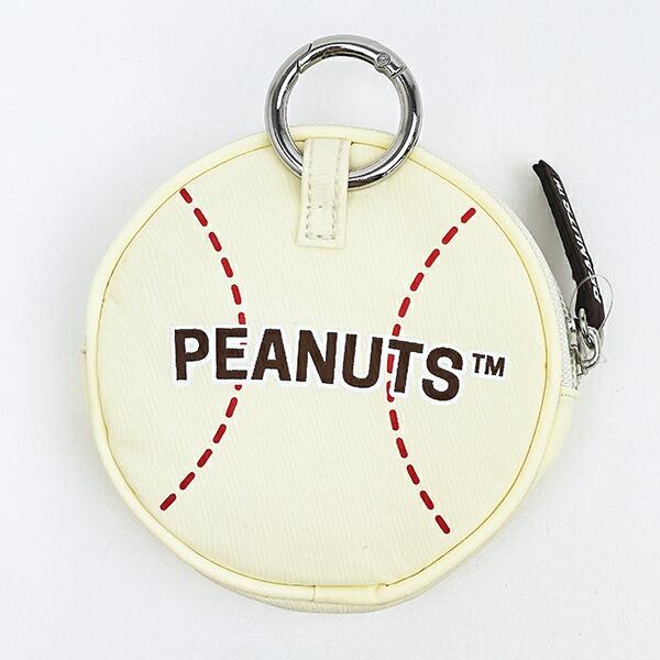 スヌーピー サークルポーチ アイボリー ベースボール SNOOPY 商品画像3：キャラグッズPERFECT WORLD TOKYO