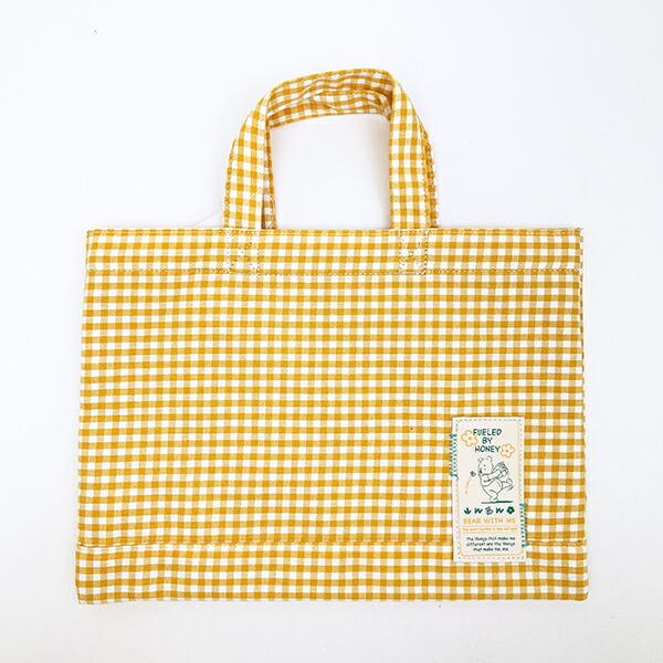 ディズニー くまのプーさん ミニレッスントートバッグ イエロー ギンガムチェ･･･