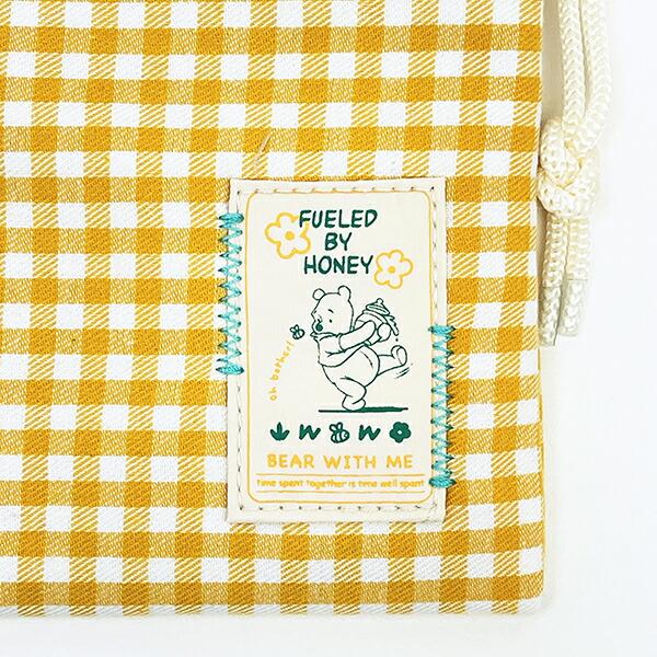 ディズニー くまのプーさん フラット巾着 ギンガムチェック  (イエロー) Disney 商品画像2：キャラグッズPERFECT WORLD TOKYO