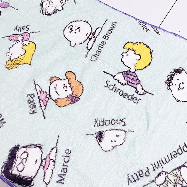 スヌーピー ミントオールフレンズ クイックドライビッグフェイスタオル (グリーン) SNOOPY 商品画像2：キャラグッズPERFECT WORLD TOKYO