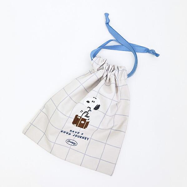 スヌーピー 巾着(M) journey ポーチ SNOOPY 商品画像4：キャラグッズPERFECT WORLD TOKYO