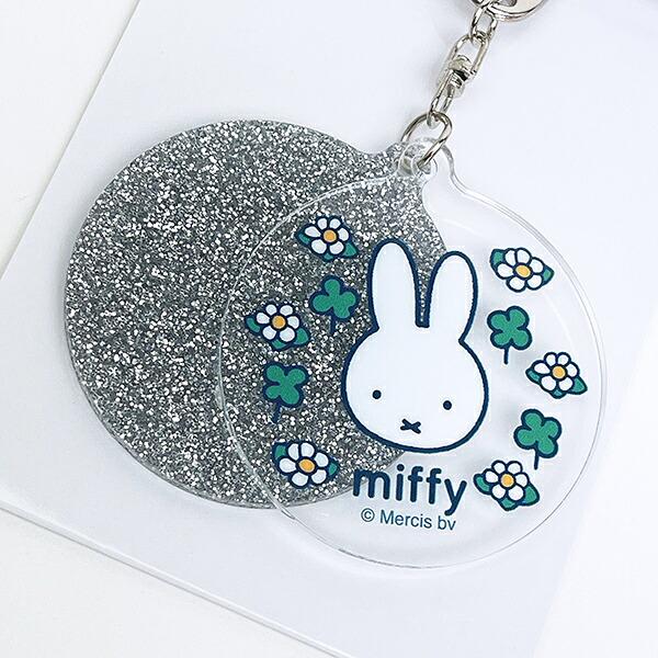 ミッフィー miffy ラメスライドキーホルダー (フェイス) クローバーポップシリーズ 商品画像2：キャラグッズPERFECT WORLD TOKYO