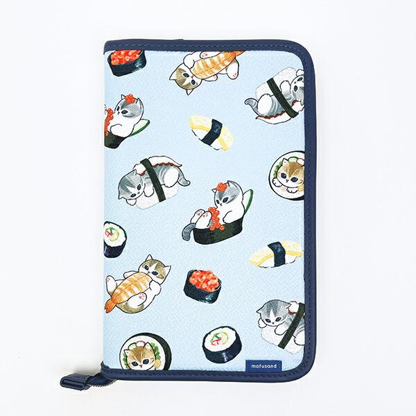 モフサンド お寿司 ちりめん フリーケース ブルー