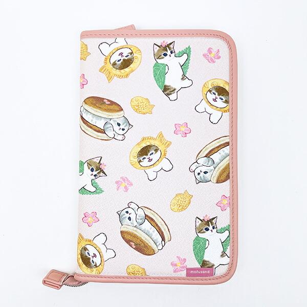 モフサンド 和菓子 ちりめん フリーケース ピンク