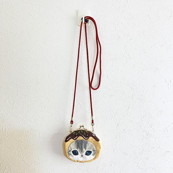 モフサンド たこやきにゃん ちりめん フェイスがま口ポーチ 商品画像6：キャラグッズPERFECT WORLD TOKYO